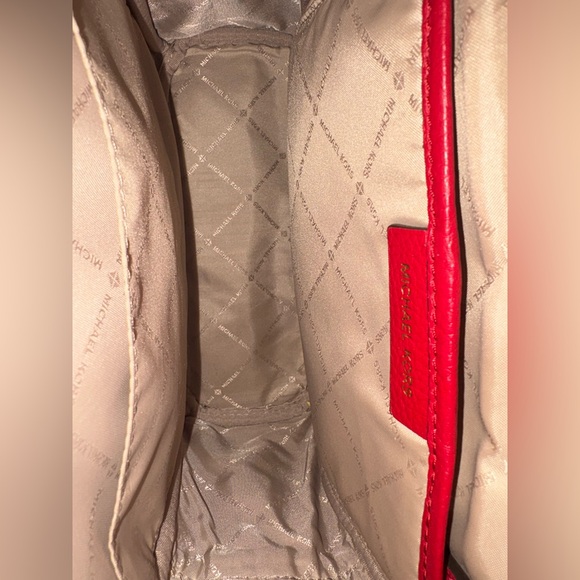 Michael Kors Red Leather Medium Alley Backpack EUC - Picture 15 of 16